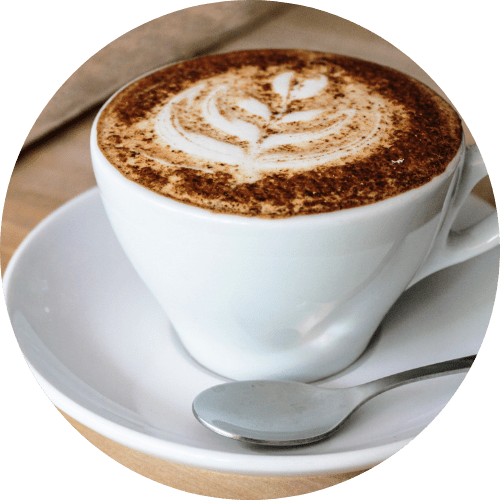 cappuccino with design on top